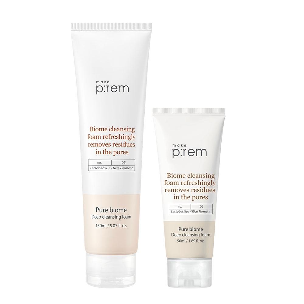 

Makeprem Pure Biome Глубоко очищающая пенка (150мл+50мл)