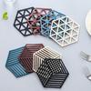 Hollow Heat Resistant Trivet for Hot Dishes Non-Slip Silicone Table Mat for Pots Scratch-Proof