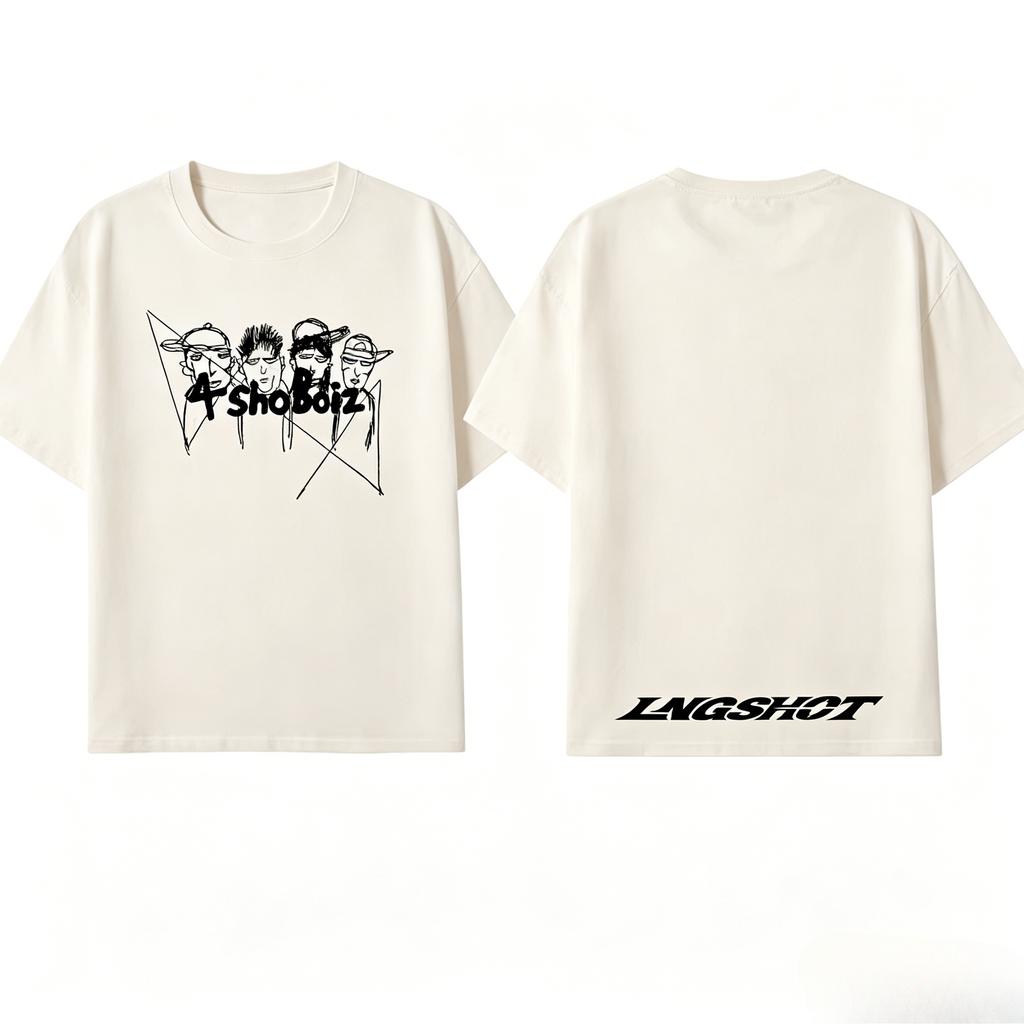 LNGSHOT Fashion Jay Park Same High Quality Tshirt Hip Hop Trend Tops Unisexs Clothing and Womens Clothing Summer T Shirt