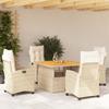 Vidaxl 5-Cz. Set di Mobili da Giardino con Cuscini, Beige, Polyrattan