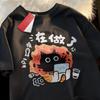 Voice Call Cat Japanese Style T Shirt Men Women Fashion Tshirts Summer Tops Cotton Loose Street Hip Hop T-Shirts 5XL