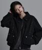 As You Are Button Washed Blouson Black