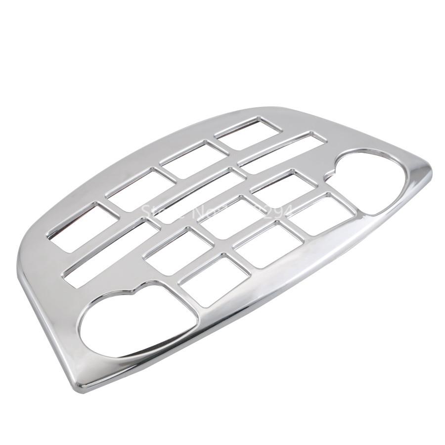 Motorcycle Accessory Chrome Fairing Trim Radio Accent Panel Trim Cover For Honda Gold Wing 1800 GL1800 2001-2011 ABS Plastic