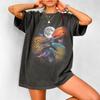 Moray Eel Retro Graphic T-Shirt, Vintage Ocean Moon Tee, Colorful Sea Life Shirt, Funny Sea Creature Top, Unique Diver Gift, Oversized Tee
