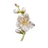 Elegante Perlmagnolien-Brosche - Luxuriöses chinesisches Cheongsam-Accessoire