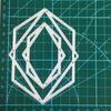 Metall-Stanzformen im Polygon-Rahmen-Diamant-Rahmen-Design-Stil, zum Selbermachen, Scrapbooking, Prägeschablone, Papierbastelalbum-Vorlage