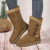 New Winter Snow Boots for Women - Fur Lined with Thick Fleece and Warm Cotton
