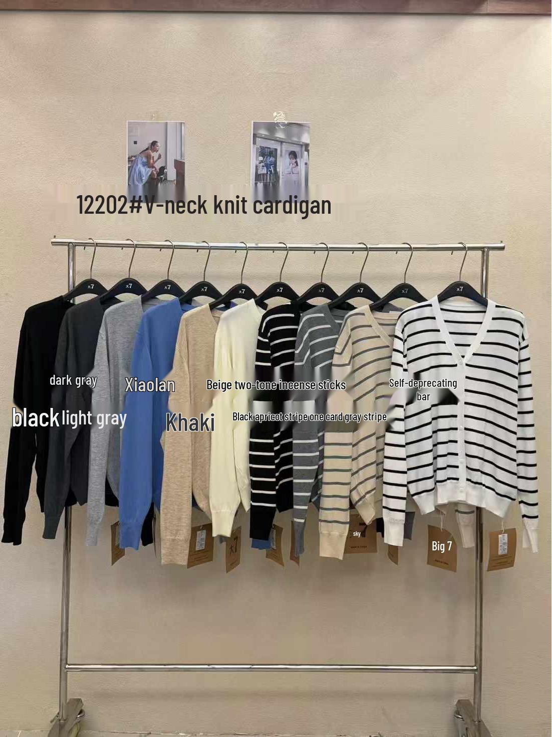 

Spring Korean-Style Plus Size Striped Knitted Cardigan for Women (12202) One Size