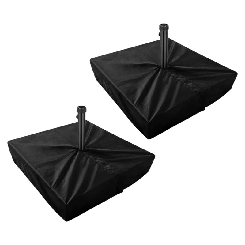 Wind Resistant Garden Umbrella Stand Cover 30x30Inch Dimension Double Needle Stitching Zippered Design Waterproof 1 Pair