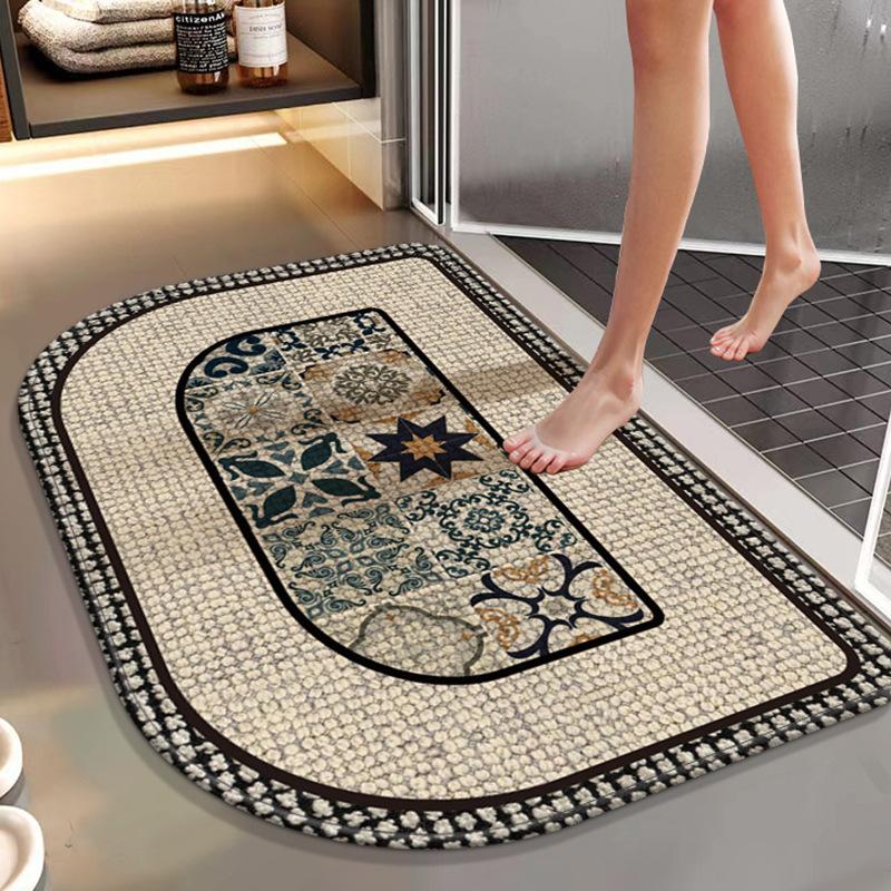 Tapete de Chão para Banheiro Absorvente e Antiderrapante Tapete de Porta Acessórios para Casa