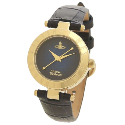 Vivienne Westwood Women's Watch, 29mm, Quartz, Navy/Black, Leather, VV092NVNV