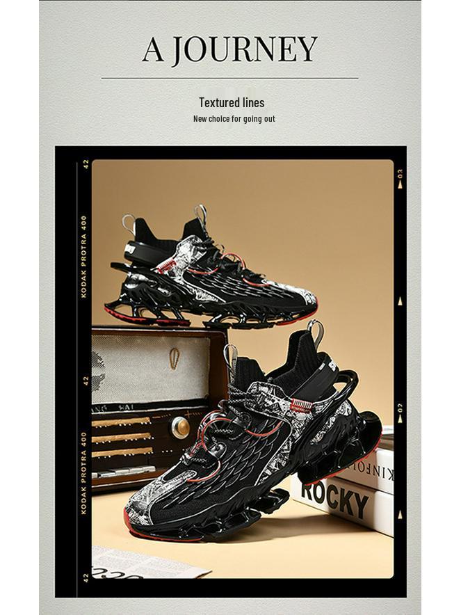 Men's Chinese Style Blade Coconut Casual Running Shoes, Sizes 45-46