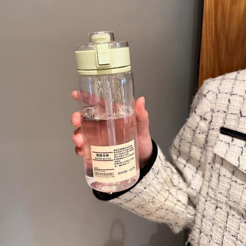 450ML Transparent Sports Water Bottle Fitness Plastic Cups With Capacity Scale Leak-proof Drinking Bottles for Summer Drinkware