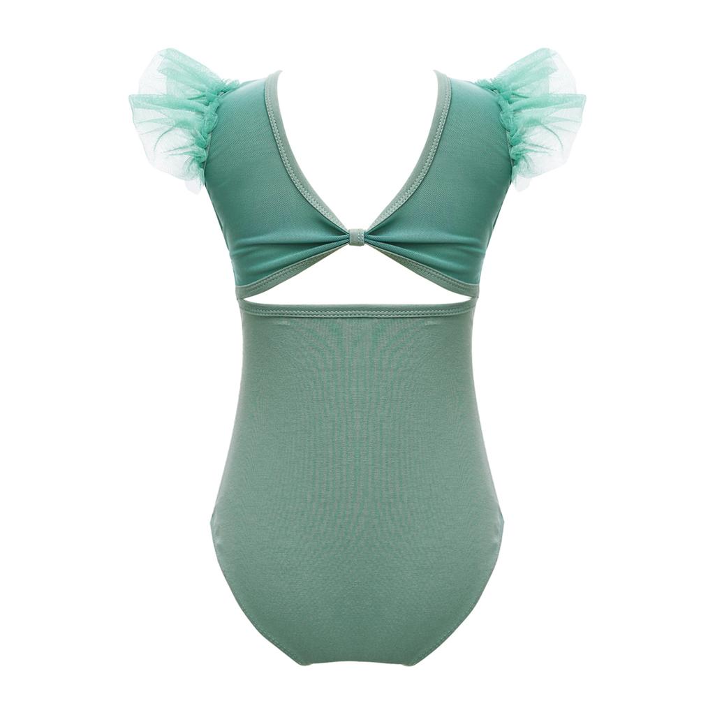 Ballet Leotards for Girls Kids Flying Sleeves Dance Bodysuit Ballerina Gymnastics Leotard