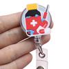 1PCS Nurse Work Card Holders Retractable Badge Reels Cute Cartoon Badge Reels Doctor ID/IC Card Holder Hospital Supplies