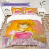 Lady Lovely Locks Pattern Bedding uilt Set uilt Cover Pillowcase Home Decoration Birthday Gift (1 * duvet cover + 2 * pillowcase without core)64