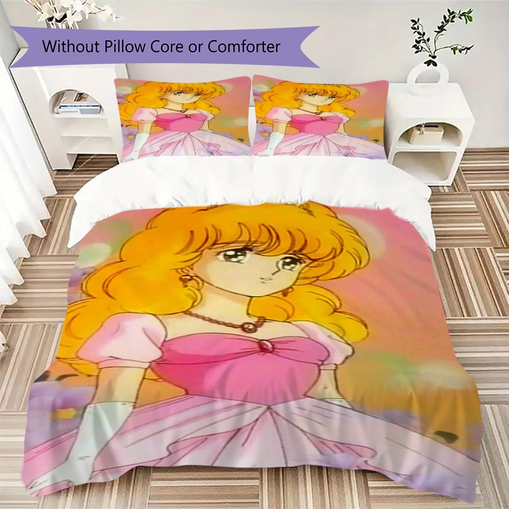 Lady Lovely Locks Pattern Bedding uilt Set uilt Cover Pillowcase Home Decoration Birthday Gift (1 * duvet cover + 2 * pillowcase without core)64