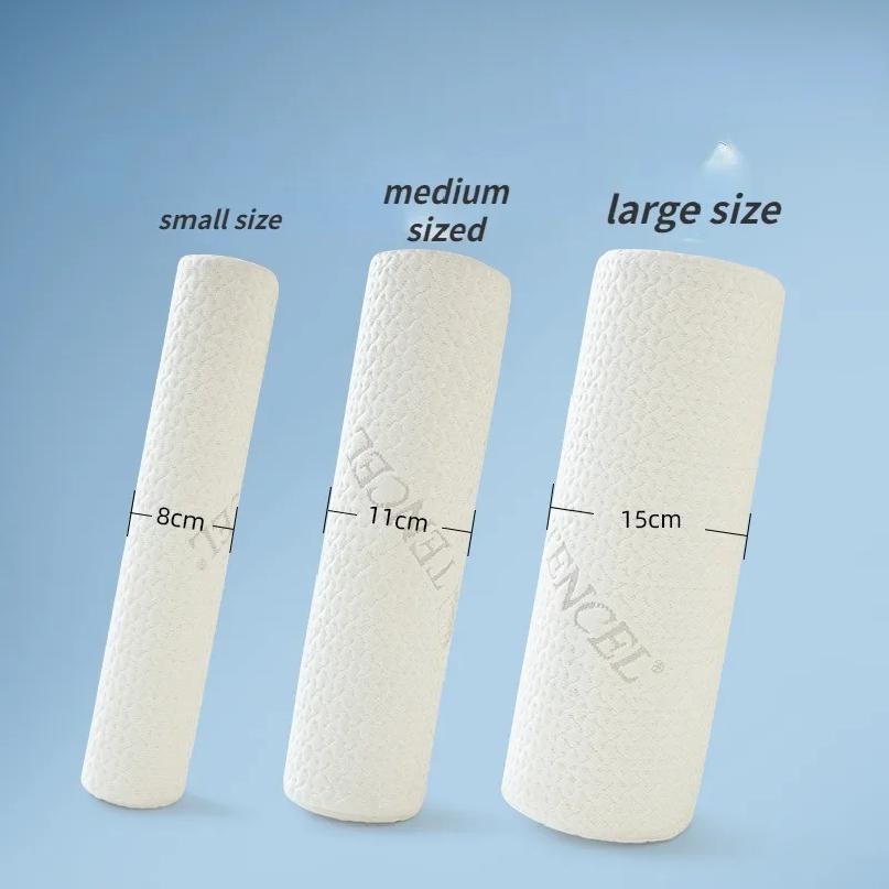 Cervical Neck Roll Memory Foam Pillow Bolster Pillow for Bed Support Round Pillows for Bed, Legs, Back and Yoga