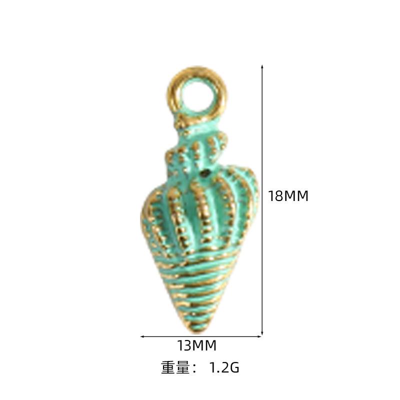 Alloy Pendant Accessories Starfish Sea Shell Gold Necklace Platinum Plated Cartoon Printing Electroplated Handmade Red Wine Rings