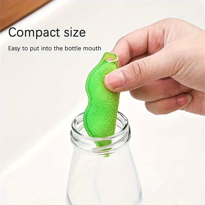 3pcs, Magic Beans Bottle Cleaner, Reuseable Bottle Cleaning Sponge, Beans-Shaped Bottle Cleaning Sponge, Small Caliber Cleaning Tools, Dishwashing