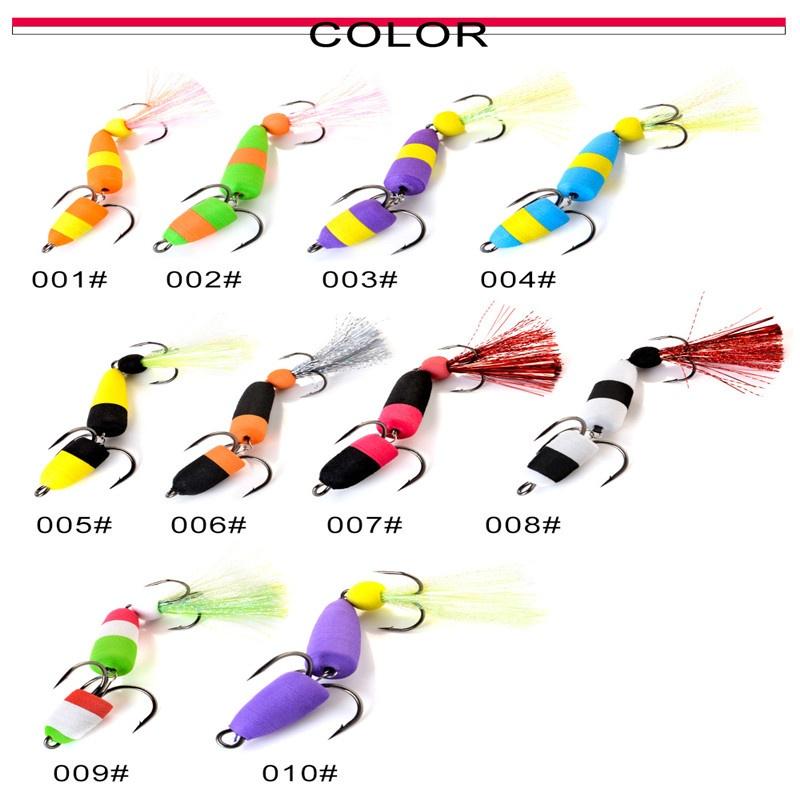 FishKing 1PC Soft Bass Lure Insect Lure With Sharp Hooks Weight 3.4G 4.7G Big/Small Size