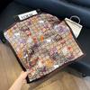 New silk scarf women's fashion versatile high-end small square scarf Korean version neck protection scarf spring and autumn retro scarf binding bag