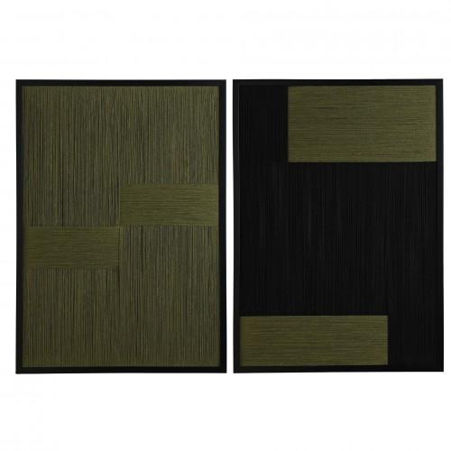 Hestia Set Of 2 Thread Wall Art Pictures 50cm x 70cm x 2.8cm