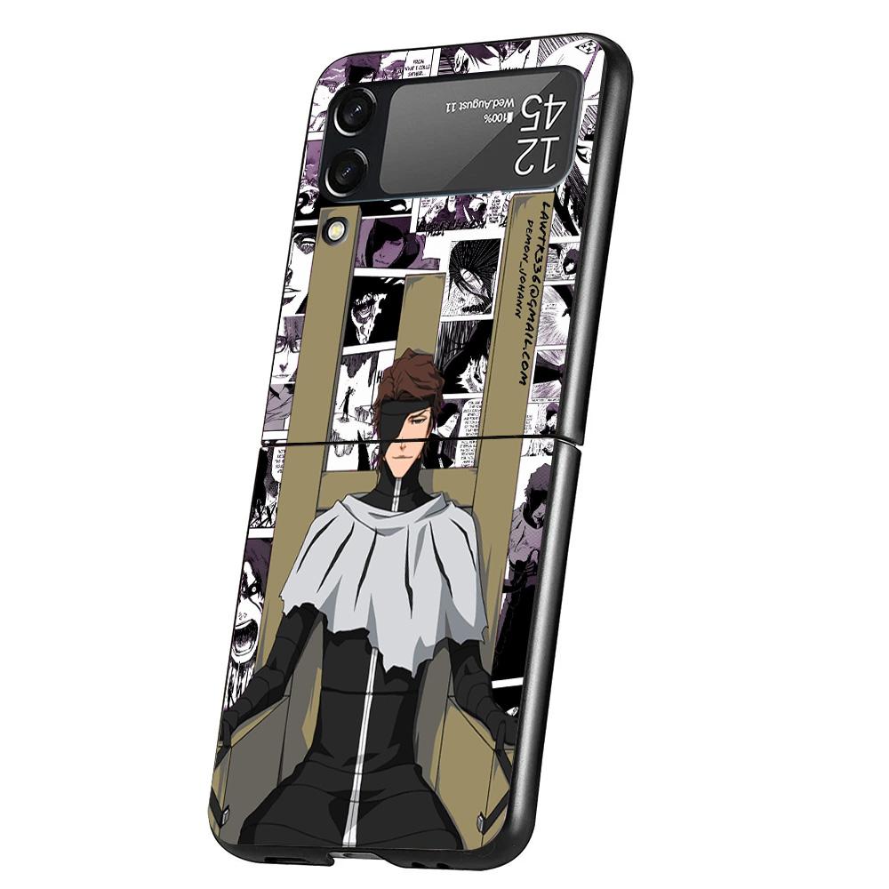 Ichigo Kenpachi Bleach Anime Phone Case For Samsung Galaxy Z Flip 7 6 5 4 3 5G Cover ZFlip7 ZFlip6 ZFlip4 ZFlip5 ZFlip3 Coque Fu