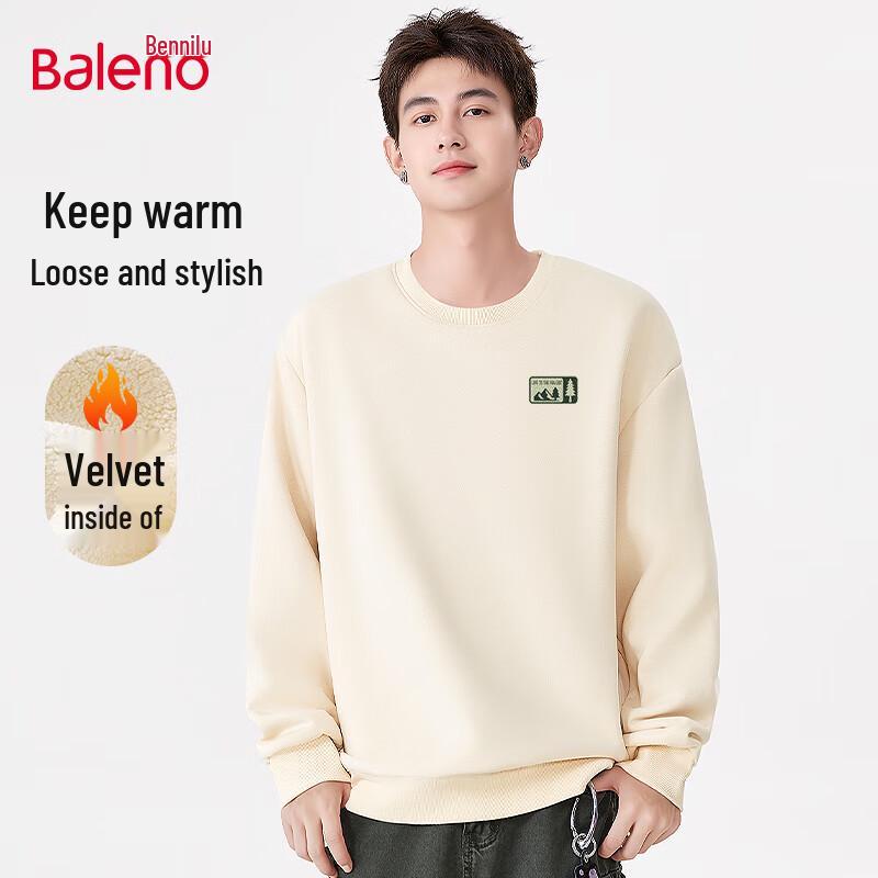 Baleno Men's Heavyweight Fleece-Lined Crew Neck Sweatshirt