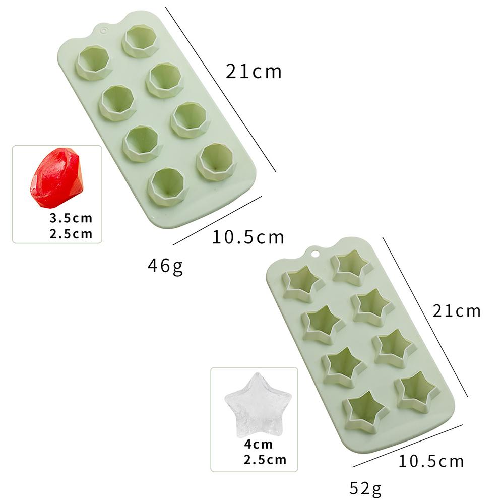 

8-сетчатая форма для еды для льда, гигантский Jumbo, ромб, пищевая форма для формочек для льда, пищевая многоразовая льдогенератор, лоток для кубиков льда Diamond мятный