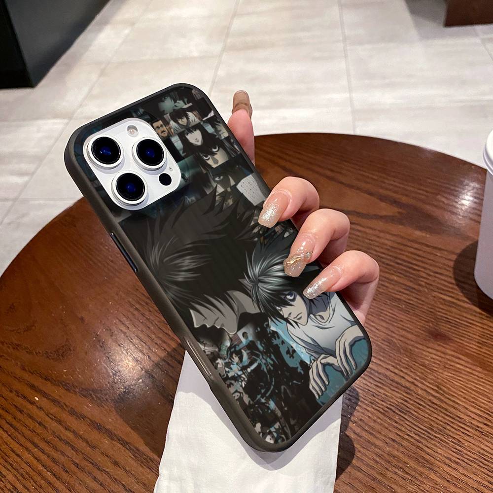 Death Note Anime Phone Case Corrugated Pattern Phone Case For iPhone 17 Air 16 15 14 13 12 11 Plus Pro Max Shockprooof Cover