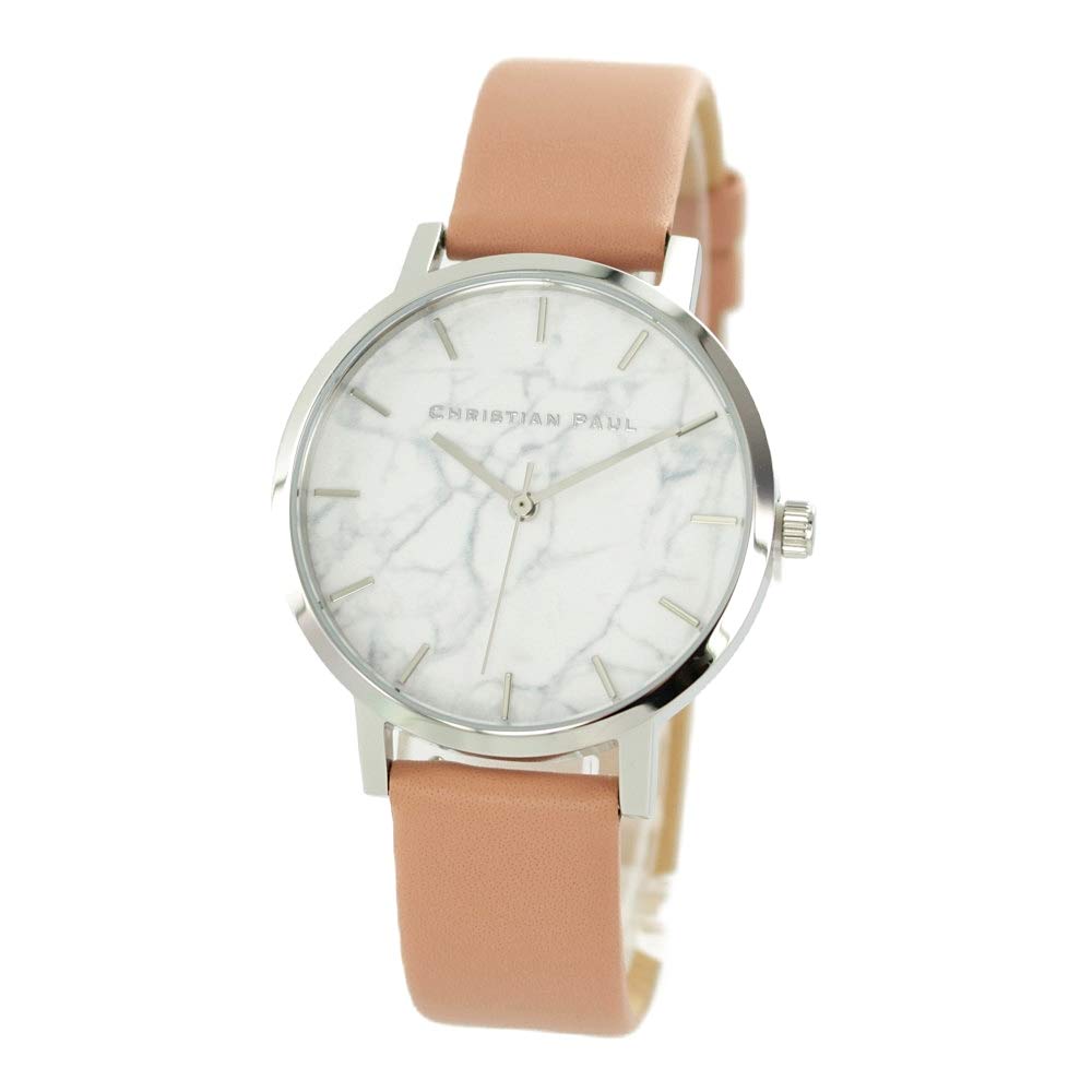 

Christian Paul White Marble Marble Pattern Nude Beige Leather Natural Leather MWS3504 Годинник [Christian Paul] Жіночий [Елемент]
