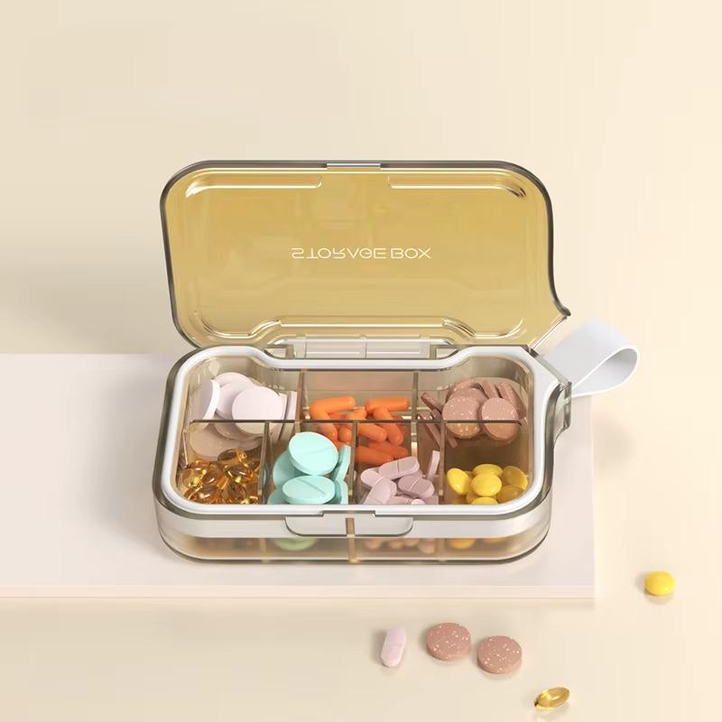 

7-grid Portable Pill Box Sealed Waterproof Box Outdoor Camping Hiking Long-distance Travel First Aid Supplies Camping Equipment