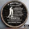 D Flat Pc XInXCm D Flat Round Sign To My Son Vintage Plaque DadS Love To Son Decorative Sign Suitable for Liv