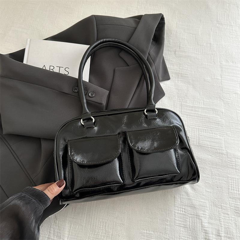 Niche Underarm Bag Women Trendy Fashion Retro Tote Bag Versatile Large Capacity Red Commuter Bag Women