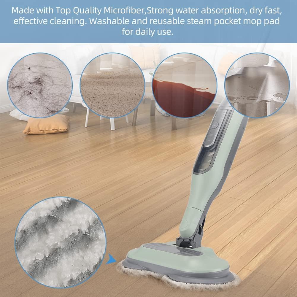 6 Pack Steam Mop Cleaning Pads S7000 Series  High Absorbency Mop Heads for Hard Floors