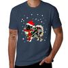 Keeshond Dog Santa Hat Christmas Dog Light Tree Xmas TShirt Trendy Print Short Sleeve TShirt