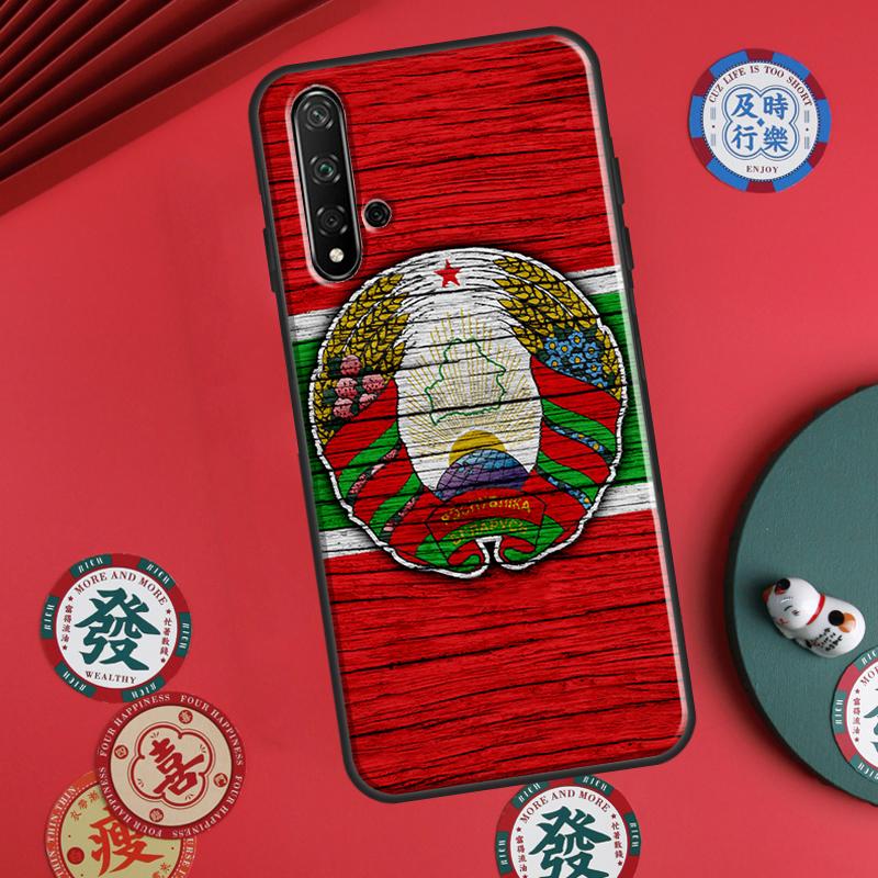 Belarus Flag Coat of Arms For Huawei P60 Pro P30 P40 Lite Nova 7i 8i 11i 12i 12s 10 9 SE Y90 Y60 Y70 Y72 Y61 Y91 Case