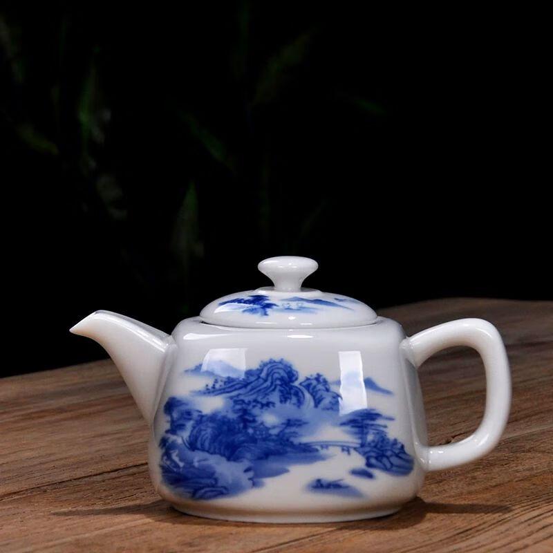 Handmade Four-sided Ceramic Kung Fu Teapot