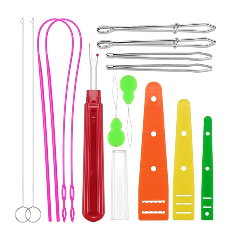 

14Pcs Drawstring Threader Tools Sewing Repair Tools Kit for Hobbyist DIY Crafts Repair Trousers Hoodies Handbag Clothes 1