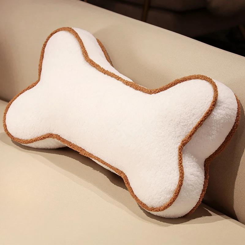 65cm Creative  Bone Plush Soft  Bone Type Headrest Roll Pillow Backrest Pillow Suitable for Car  Car Sofa Bed  Room Decor
