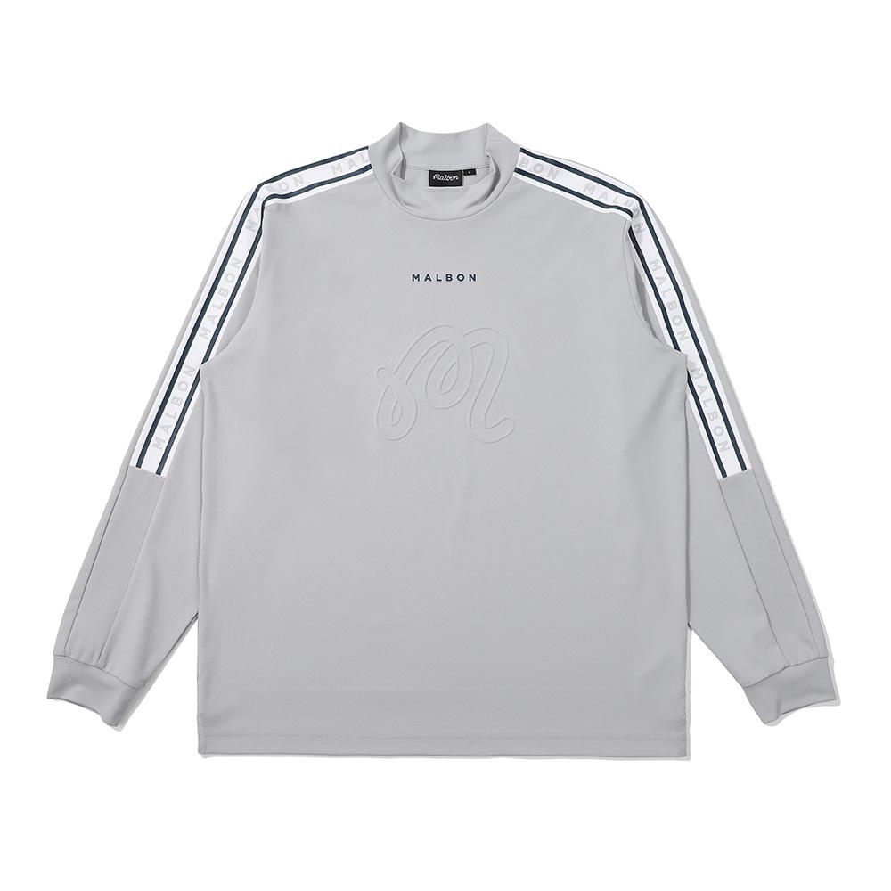 MALBON GOLF Mock Neck Middle Layer Gray (Man)
