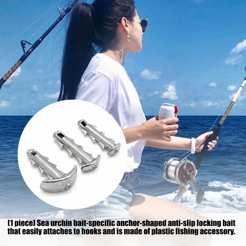 Anchors Shape Sinkers AntiSlip Sea Urchin Baits Fishing Weights Lightweight Easy Hook Design For Saltwater Fishing