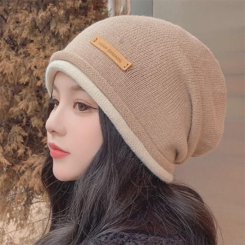 Women's Autumn/Winter Wool Hats - Korean Retro Fashion, Versatile Knit Beanie for Small Faces.