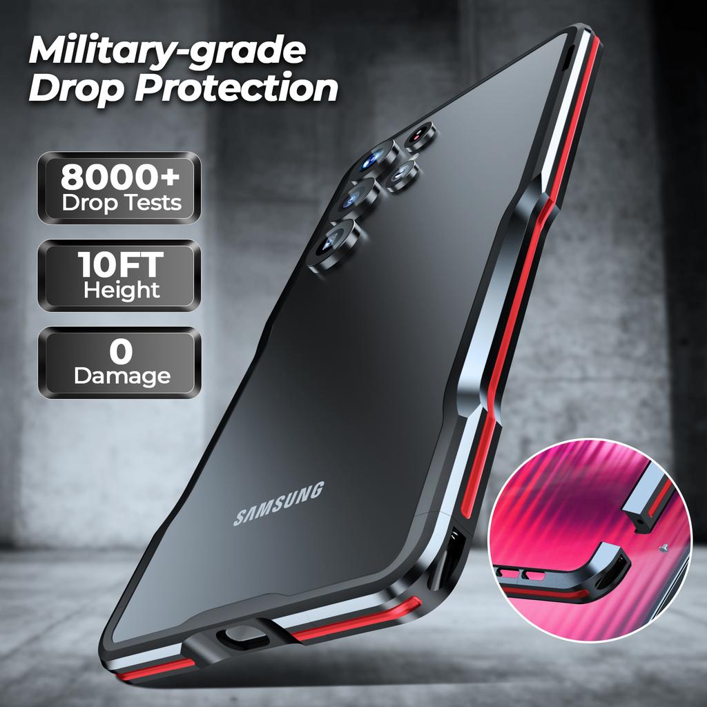LUPHIE Για Samsung Galaxy S25 Ultra Θήκη Μεταλλικό Πλαίσιο Προφυλακτήρα Αντικραδσμική Κάλυψη Τηλεφώνου