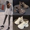 Air Cushion Sole Dad Shoes Women's Autumn New Thick-soled Heightening Shoes Sports and Leisure Shoes Women's Functional Wind Dance Shoes