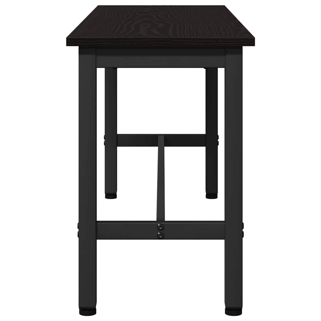 Dining Table Bench 2 pcs Black Oak Effect 100 x 32.5 x 48.5 cm