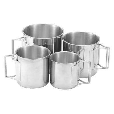 Stainless Steel Metal Beer Cup Wine Cups Mini Mug Kitchen Accessories For Milk Portable Drinkware Cups 220/330/500/660ML 1-4Pcs