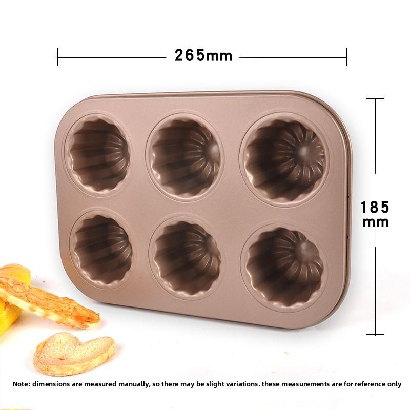 

6 9 12 Hole Carbon Steel Cake Mold French Canelé Pan Professional Non Stick Baking Tray for Muffin Pancake Kitchen Tools 1Pcs