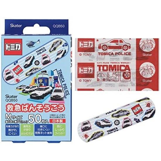 Skater First Aid Band-Aid M Size Bulk 50 Sheets Bandage Tomica Made Japan QQB50-A